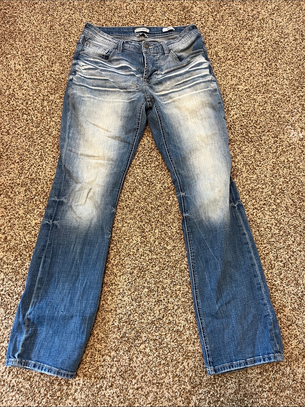 Depart West 31x34 Nomad Men's Straight Jeans in Faded Blue
